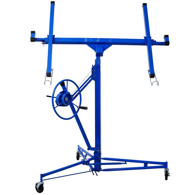 Drywall Panel Hoist Lift Rolling Jack Lifter 16ft–Blue