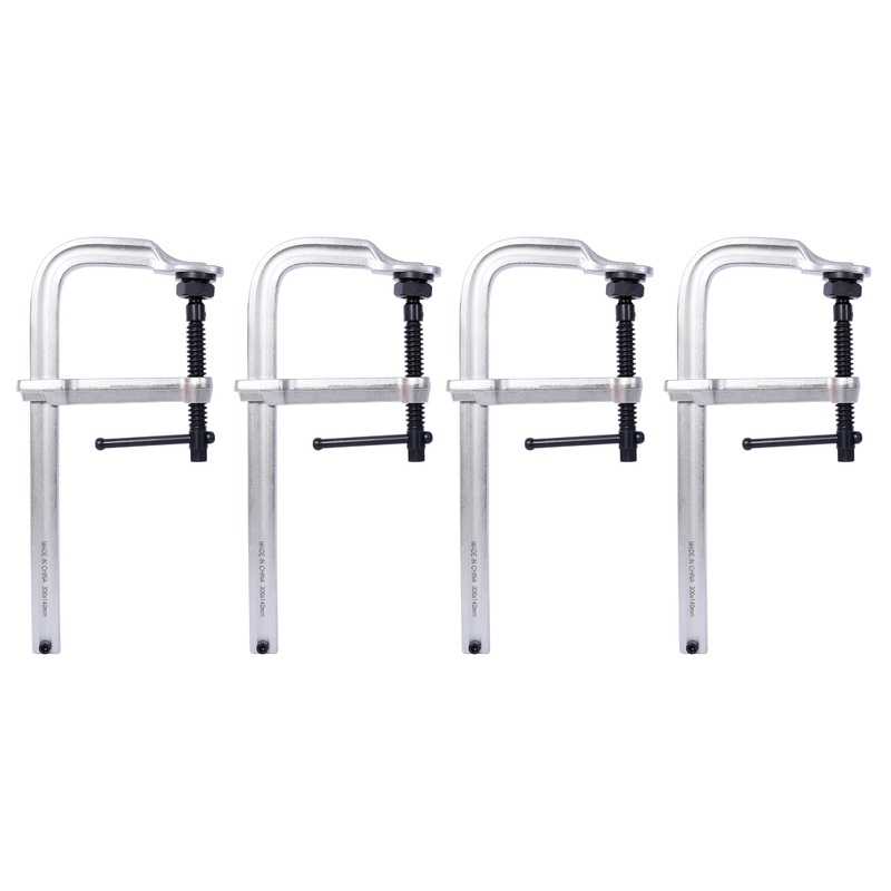 4 Pcs Pack Heavy-Duty F-Clamp Removable Swivel Pad Deep Throat 5-1/2 Bar 12×5 1/2