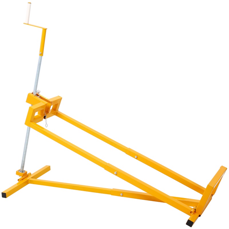 Easy Lawn Mower Lift for Riding Tractors 800 Lbs Capacity Ride-on Cleaning Aid Universal Lawn Tractor + 45 Tilt Adjustable–Yellow