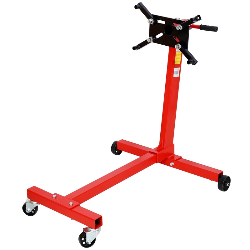 Engine Stand Vehicle Block Folding Steel Ratating Head 1000lbs–Red