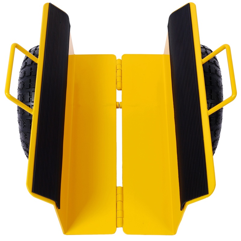 Heavy Duty Panel Dolly Slab with Handle & 2 10 Pneumatic Tires Wheels 600LBS Load Capacity–Yellow