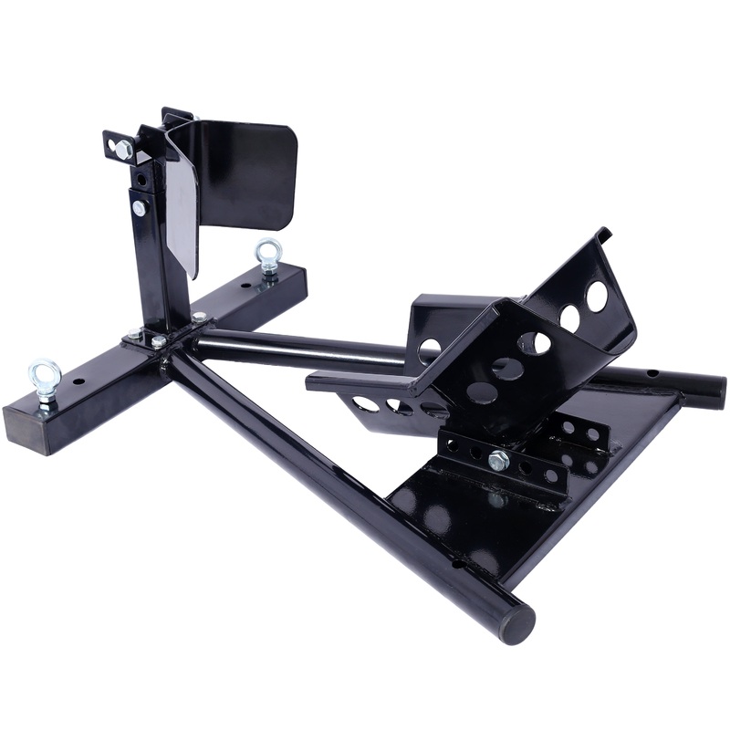 Motorcycle Front Tire Motorbike Chock for 17-21 Wheels Locking Adjusting Stand–Black