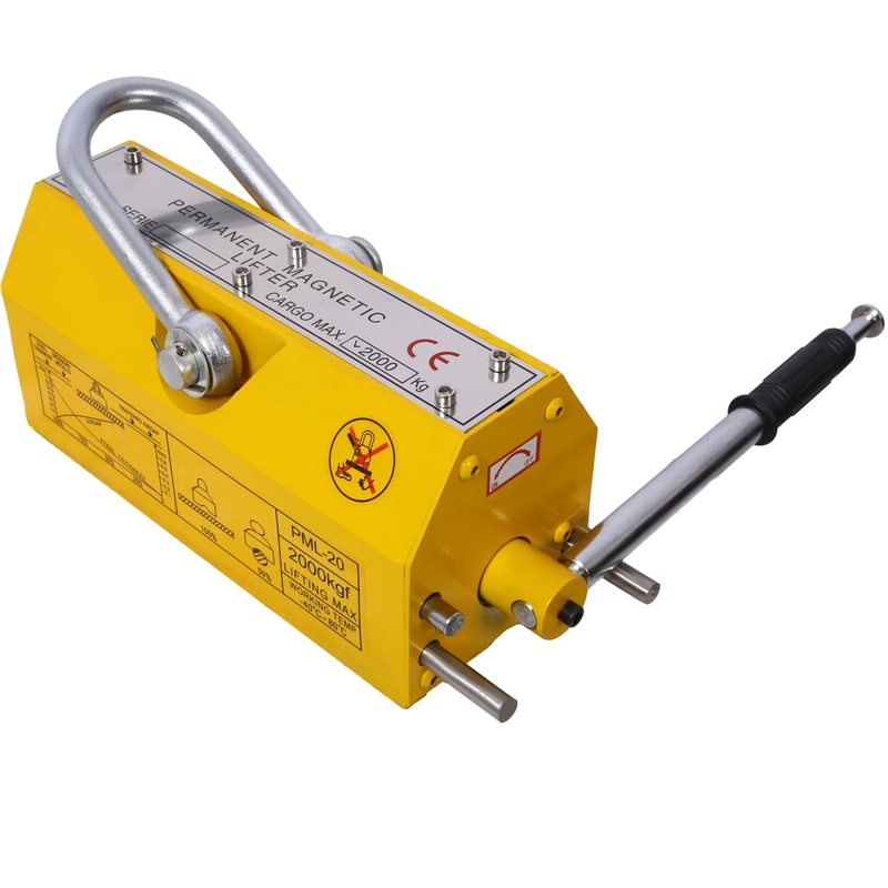 Permanent Magnetic Lifting with Release 4400lbs/2000kg Heavy Duty Magnet 2.5 Safety Factor Neodymium & Steel