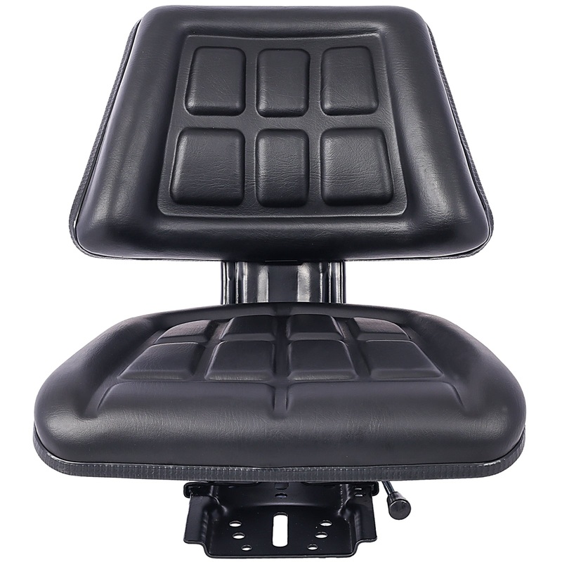 Tractor Seat with Backrest Slide Track Steel PVC Compact Mower