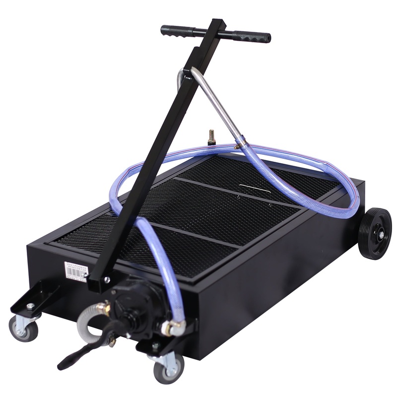 25-Gallon Low-Profile Oil Drain Pan with Pump