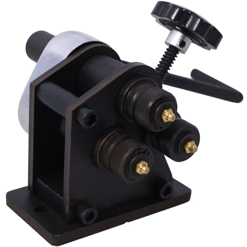 3′ Ring Manual Roller Bender up to 1/4′ Round Steel & 1′ x 3/16′ Flat Steel 13-1/2” Long Handle