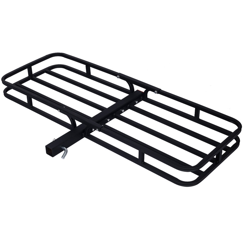 Hitch Mount Cargo Carrier Rear Luggage Basket Rack Fits 2′ Receiver 500Lbs Capacity