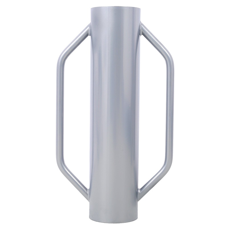 Iron Fence Post Driver with Handle 30LB Heavy Duty T Post Pounder Rammer–Grey