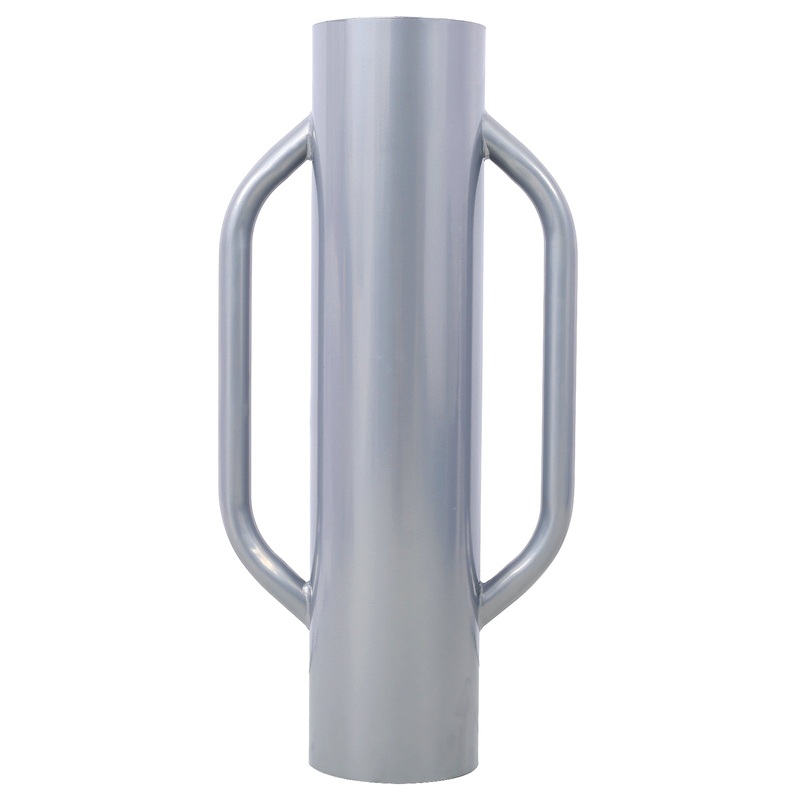 Iron Fence Post Driver with Handle 37LB Metal Heavy Duty T Post Pounder Rammer–Grey