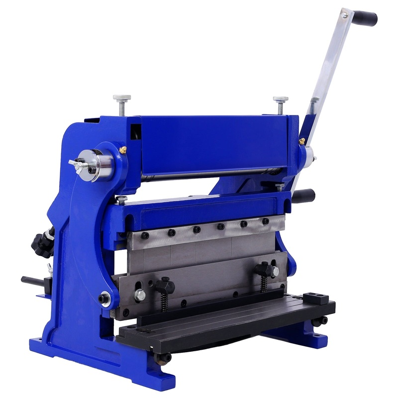 Sheet Metal Brake 3-In-1 12-inch 20-Gauge Capacity Shears and Slip Roll Machine–Blue