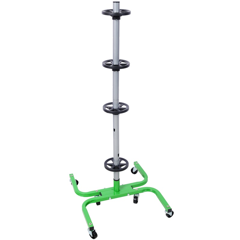 Storage Stand with Six 2in Swivel Caster Wheels 275 LBS Capacity–Green