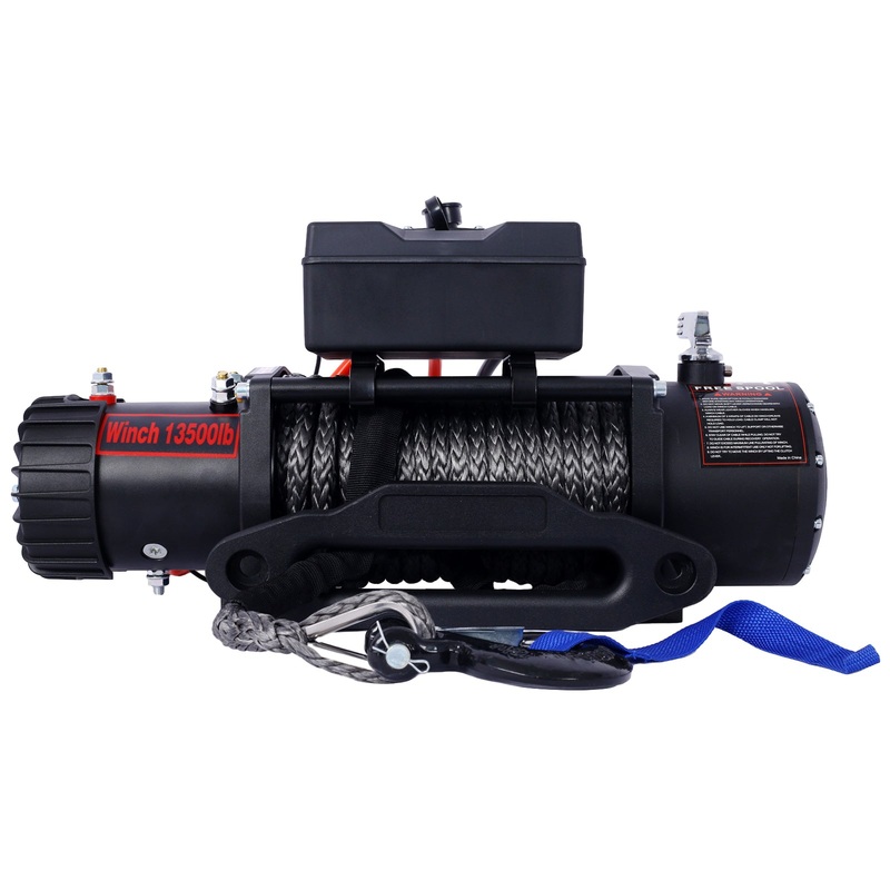 Winch 13500 lb. Load Capacity Electric 12V DC Power with Wireless Remote