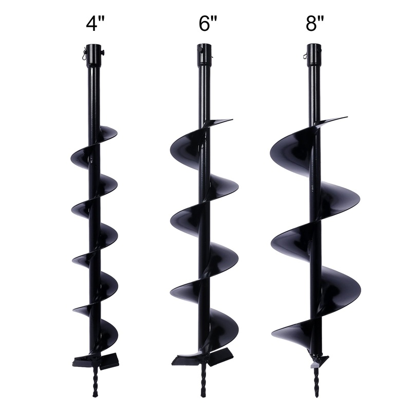 Auger Drill Bit for 3/4′ Shaft 4IN+6IN+8IN