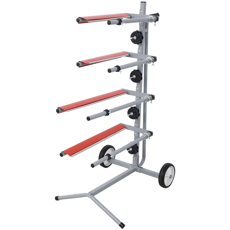 Global Mobile Tree Style Masking Paper Machine Station Stand Holds Multiple Rolls