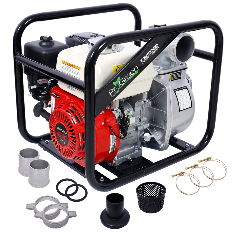 Water Pump 3′ 264Gpm 163cc Honda GX160 Engine 3IN NPT Coupler
