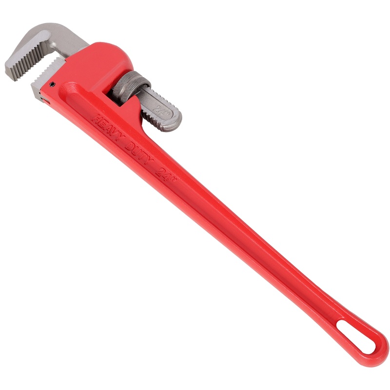 24-inch Heavy-Duty Adjustable Straight Pipe Wrench Reliable & Durable Cast Steel