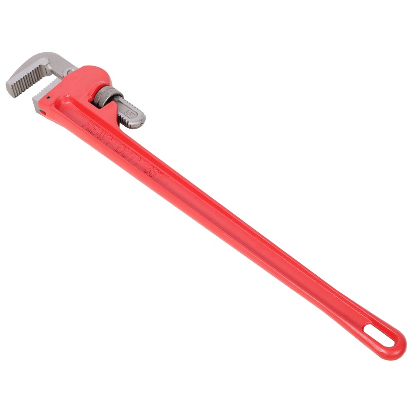 36-inch Heavy-Duty Adjustable Straight Pipe Wrench Reliable & Durable Cast Steel