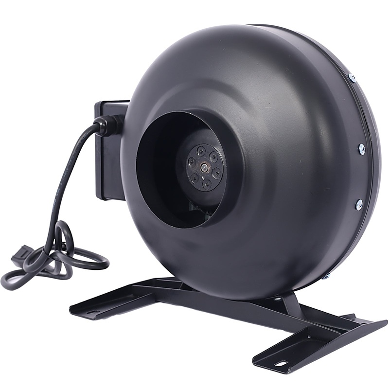 4-Inch 203 CFM Inline Duct Fan Air Circulation Vent Blower–Black