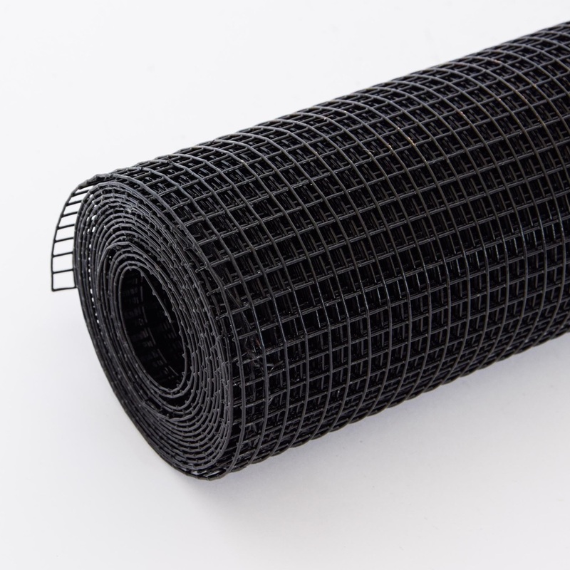 48 inch100 ft Black Vinyl Coated Hardware Cloth 16 Gauge 1/2 inch Welded Wire Fence