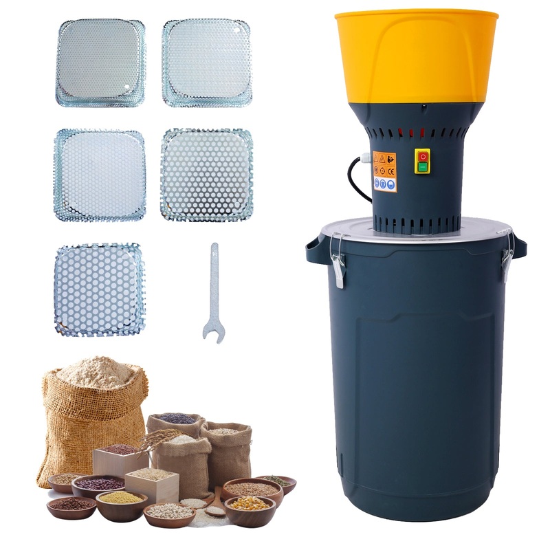 60L Grain Mill Grinder Electric Corn Grinder with 5 Grinder Sieves + 1 Wrench