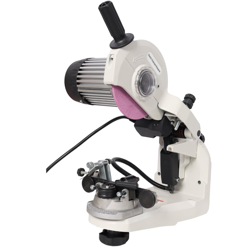Electric Chainsaw Sharpener with Hydraulic Assist 120-Volt Bench Grinder Universal Saw