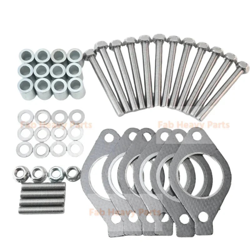 Exhaust Manifold Hardware Kit With Spacers Fits CAT C13 Engine