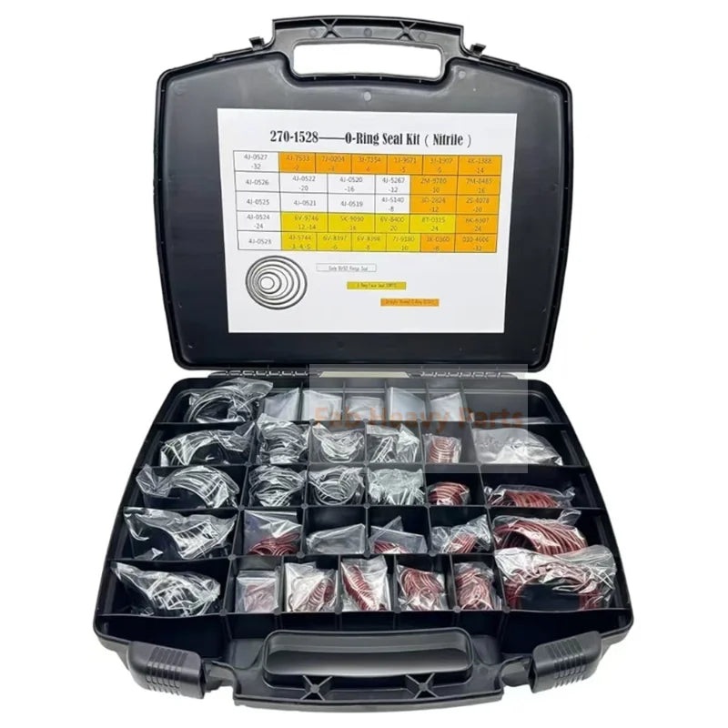 580PCS Seal Kit O-ring Box 270-1528 2701528 Fits For Excavator Caterpillar Nitrile 90