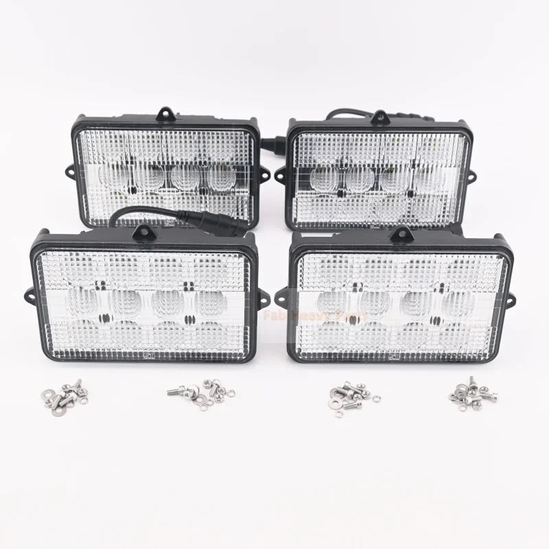 4 PCS 6×4 LED Cab Light 6500K AH159332 Fits for John Deere Combine 9410 9510 9610 9400 9500 9600 9450 9550