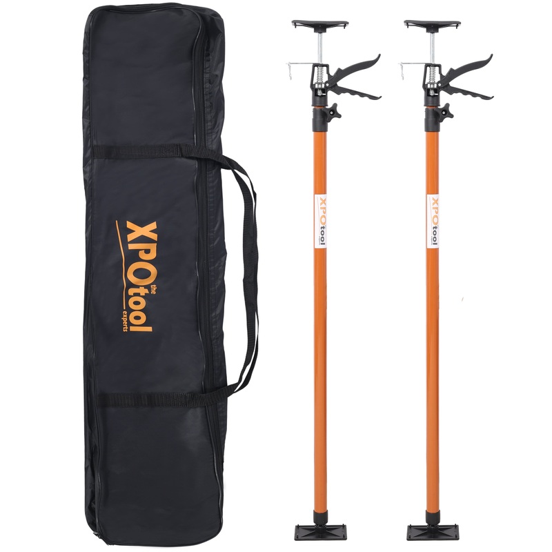 2Pack Adjustable Support Pole Steel 3rd Hand Support System Rod Extends from 45 to 114 Inch with Carrry Bag–Brown