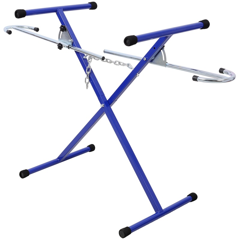 Folding Bumper Stand Lightweight Panel Stand with 200 Lbs Capacity–Blue