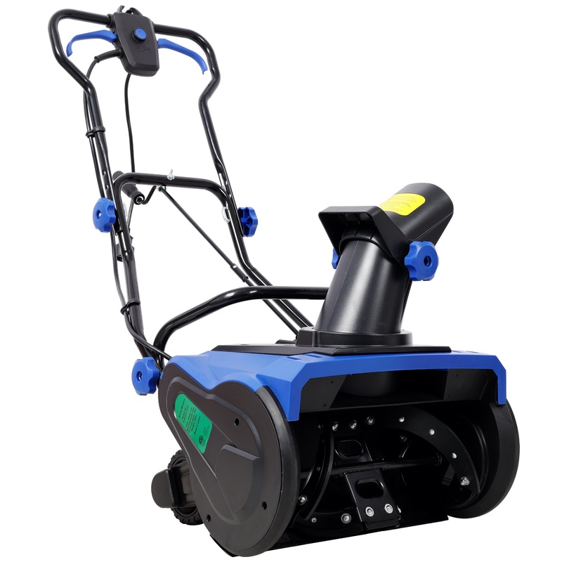 20inch Corded Electric Snow Thrower 120V/60HZ 15 Amp Motor 30FT Throwing Distance ETL Certificate–Blue