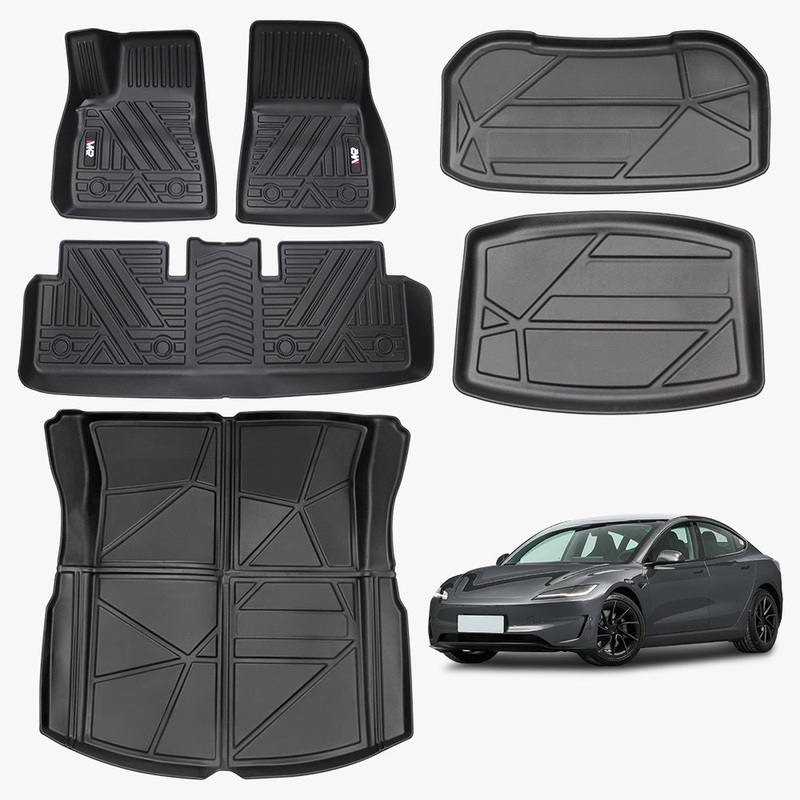 All-Weather TPE Floor Mats 6 PCS Set for Tesla Model Y 2021-2022
