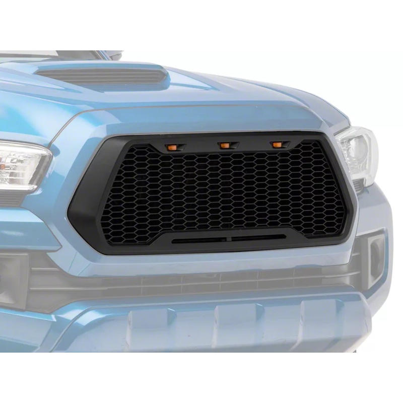 Black Mesh Grille For Toyota Tacoma 2016 -2023 (Not Fit Truck with Radar Behind the Badge)