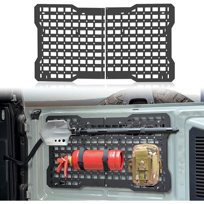 Off Road Tailgate Storage Molle Panel Steel Cargo Shelf Fits for Ford Bronco Accessories 2021 2022 2023 2/4 Doors