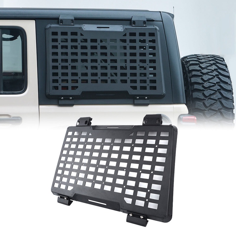Rear Window Molle Panel Modular Storage for 2018-2023 Jeep Wrangler JL 4 Doors Driver Side